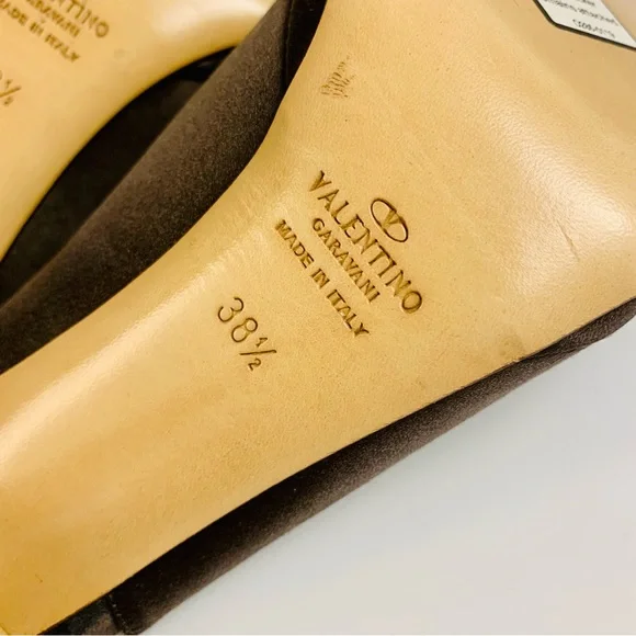 Valentino Slingback Brown Pumps Size 38.5 - Picture 9 of 10